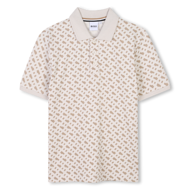 BOSS playera Polo para niño y adolescente all over print new logo